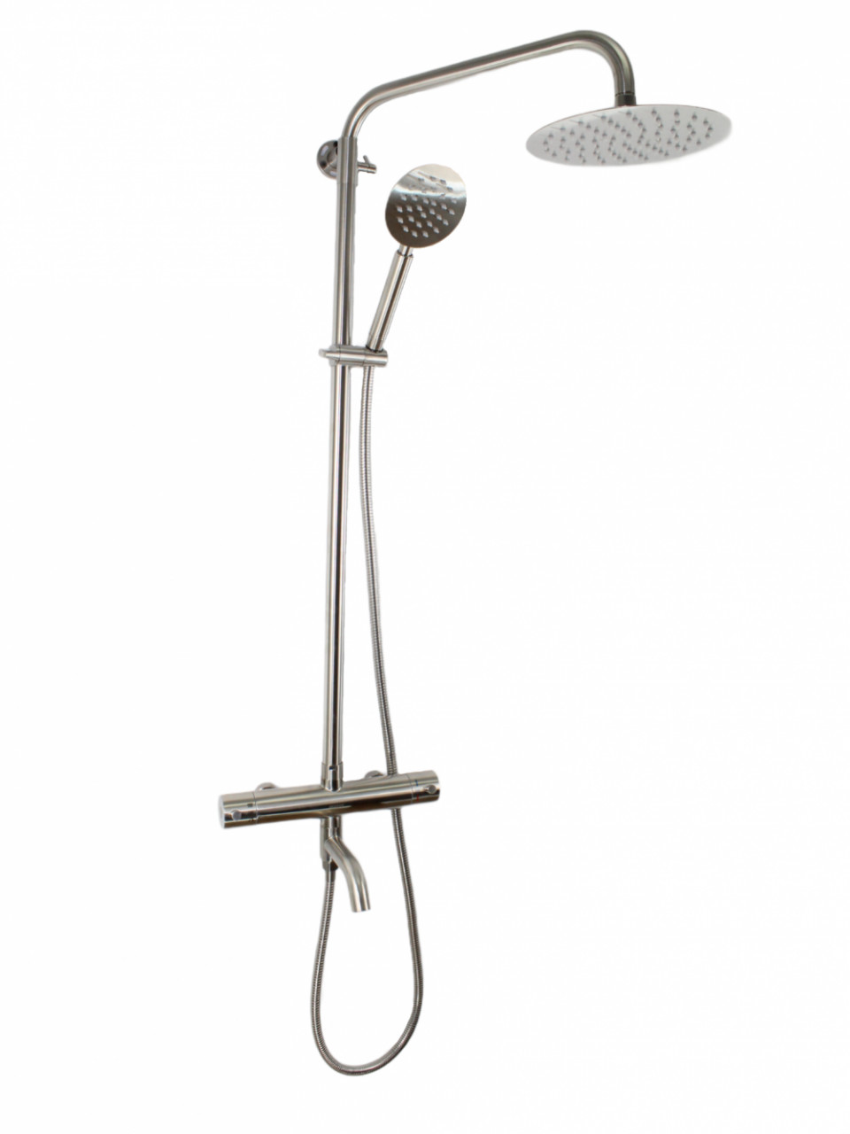 Columna de ducha Mixxus TMO-009-J, 120 cm grifo y para, monomando, manguera flexible