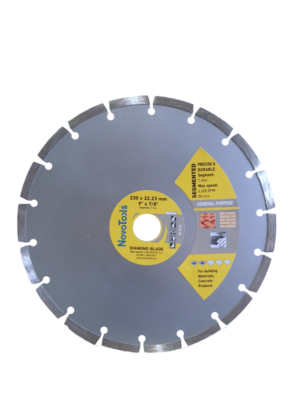 Disco de diamante Basic 230x7x22.23 segmentado NovoTools