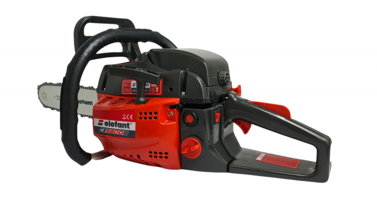 Motosierra en gasolina ELEFANT CS5800B, 5.5CP, 3400 rpm, 2 cuchillas 2 cadenas, 38/45 cm - Imagen 3