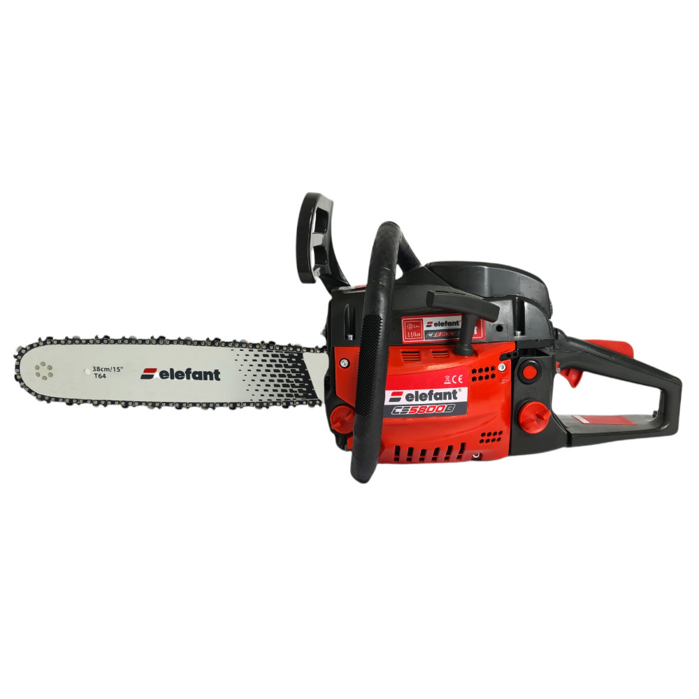 Motosierra en gasolina ELEFANT CS5800B, 5.5CP, 3400 rpm, 2 cuchillas 2 cadenas, 38/45 cm - Imagen 7